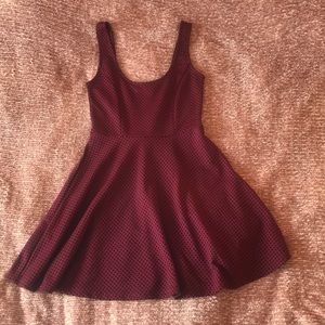 Red and black polka dot dress